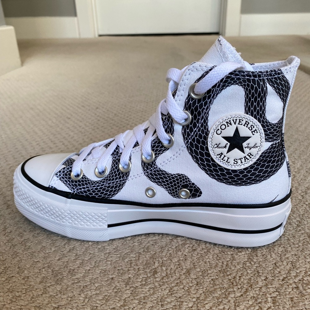 Converse Chuck Taylor All Star Platform High Tops Snake Print Size 5